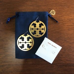 NIB Tory Burch Gold Miller Hoop Earrings